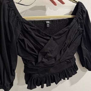 Black Off-Shoulder Top